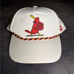White St Louis Cardinals Baseball Rope-Trim Cap